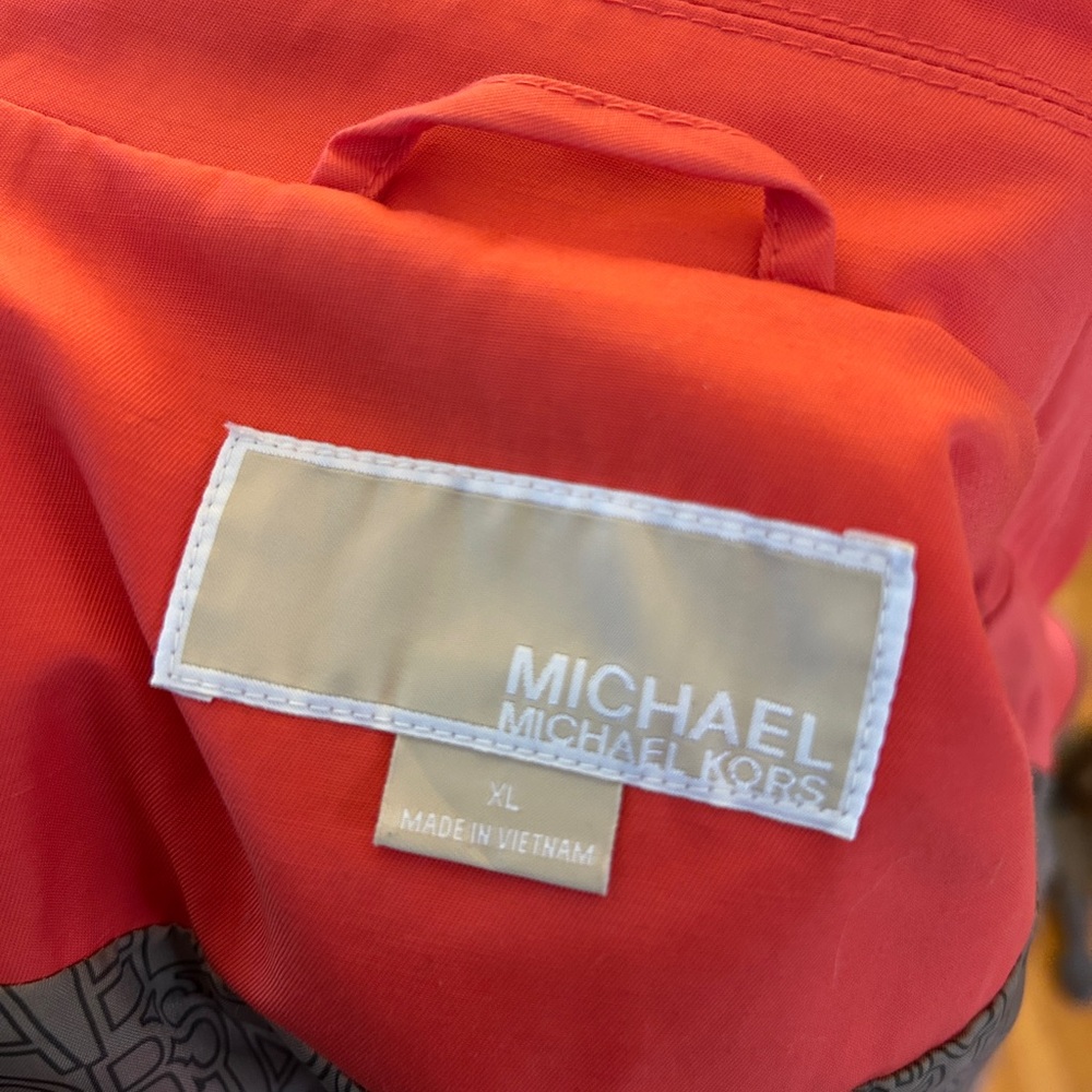 Michael Kors Zip Front Orange Utility Jacket | NEW Never Worn | XL - Picture 3 of 10